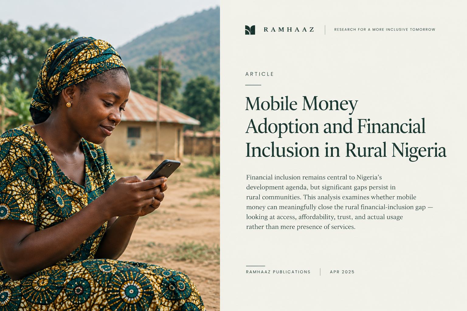 Mobile Money Adoption and Financial Inclusion in Rural Nigeria